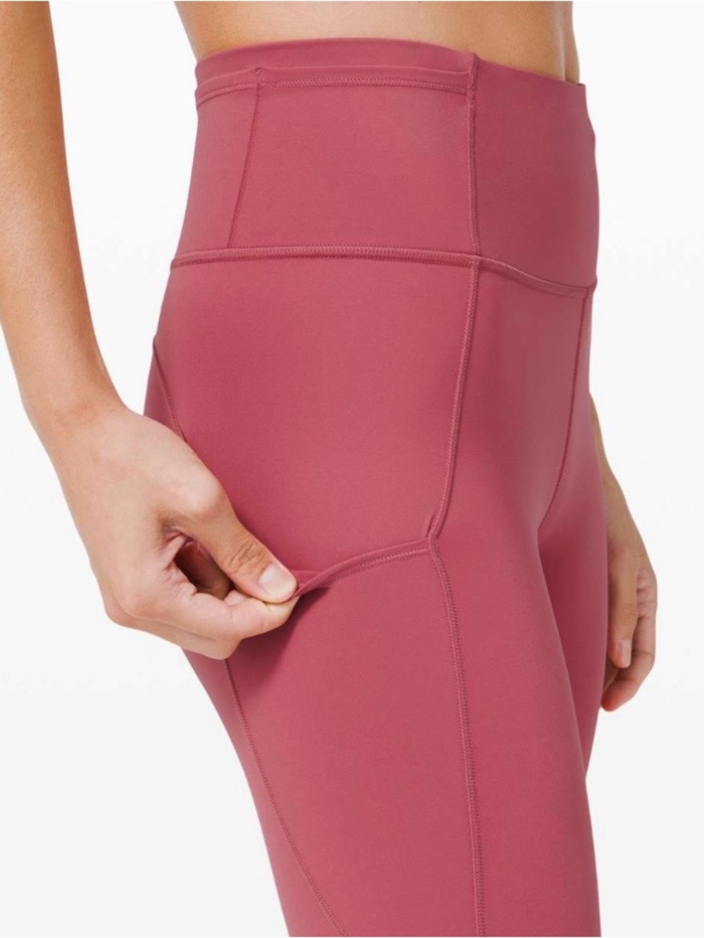Lululemon Fast and Fee Crop Cherry Tint - Picture 3 of 5
